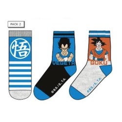 DRAGON BALL - Pack de 3 Chausettes Vegeta/Goku (T27/30) 