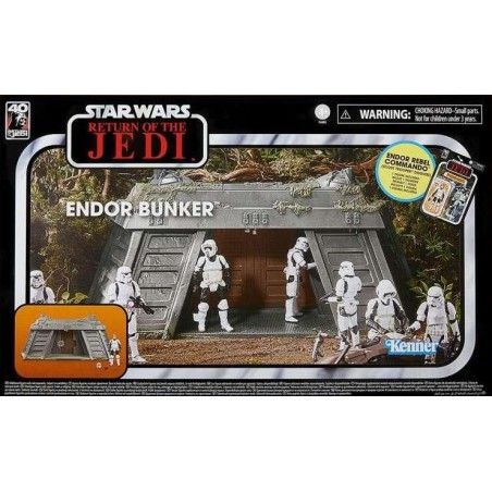 STAR WARS - Playset Vintage - Endor Bunker w/Endor Rebel Commando 