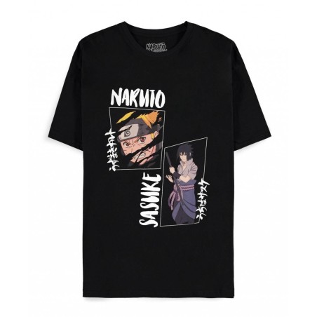 NARUTO SHIPPUDEN - Naruto & Sasuke - T-Shirt Homme (L) 