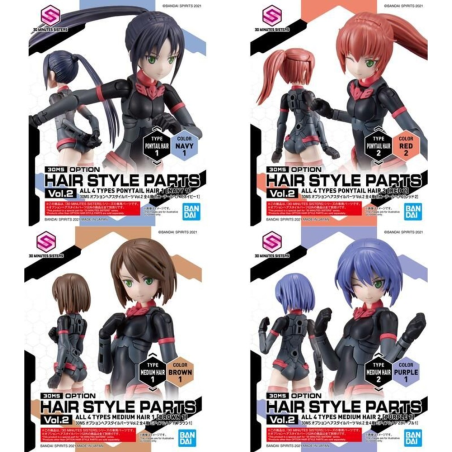 30MS - Option Hair Style Parts Vol.2 All 4 Types - Model Kit 