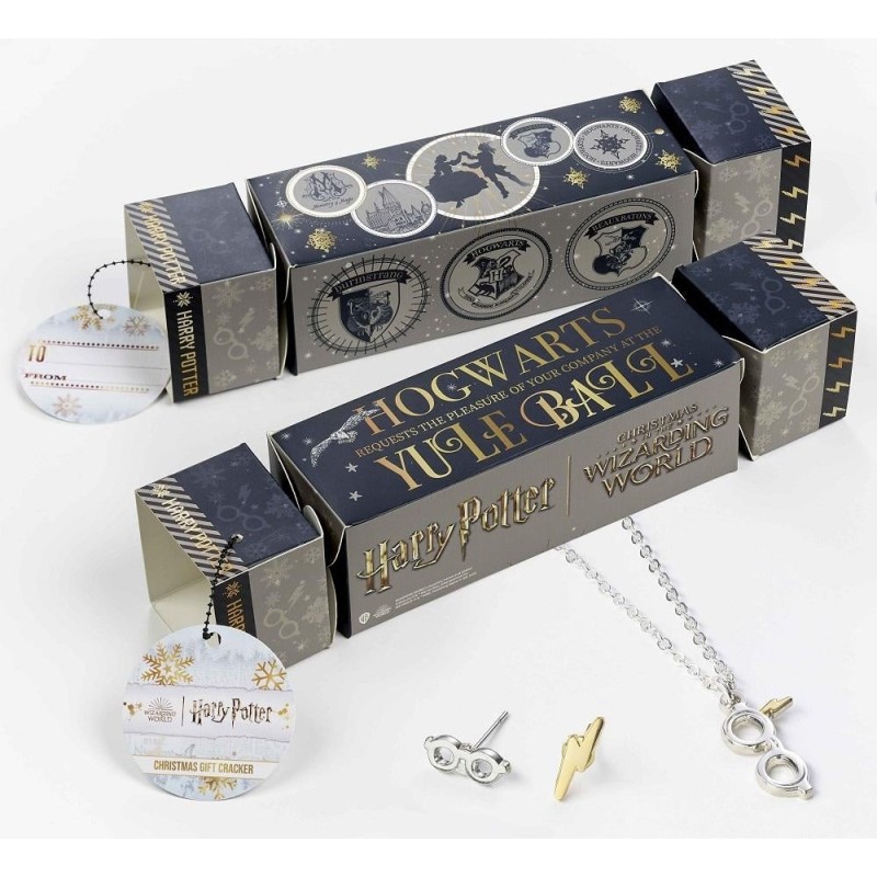HARRY POTTER - Cracker Cadeau - Collier & Boucles d'Oreilles Lunettes 
