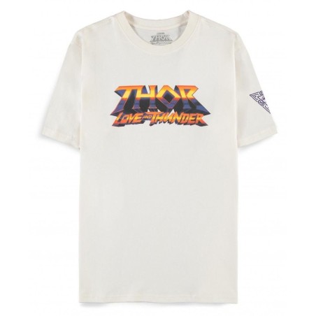MARVEL - Thor: Love and Thunder - T-Shirt Men Logo White (S) 