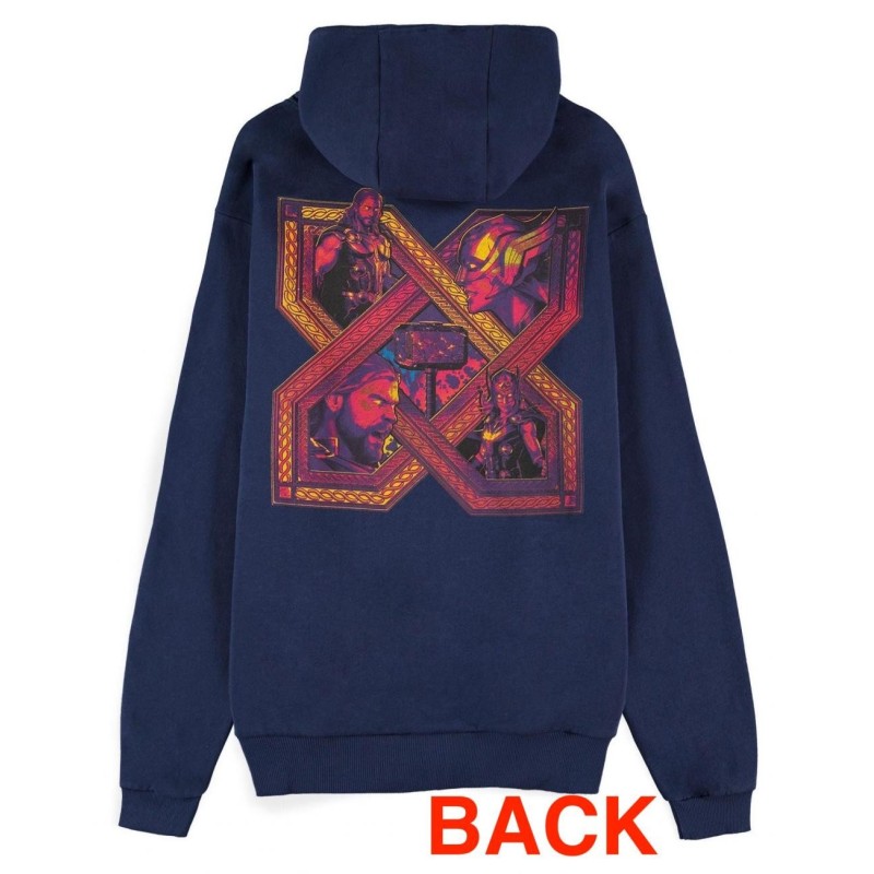 MARVEL - Thor: Love and Thunder - Sweat à Capuche Zipper Homme (2XL) 