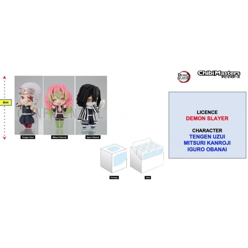 DEMON SLAYER - Figurine ChibiMasters 8cm - Vol 3 'Assortiment 12 pcs' 