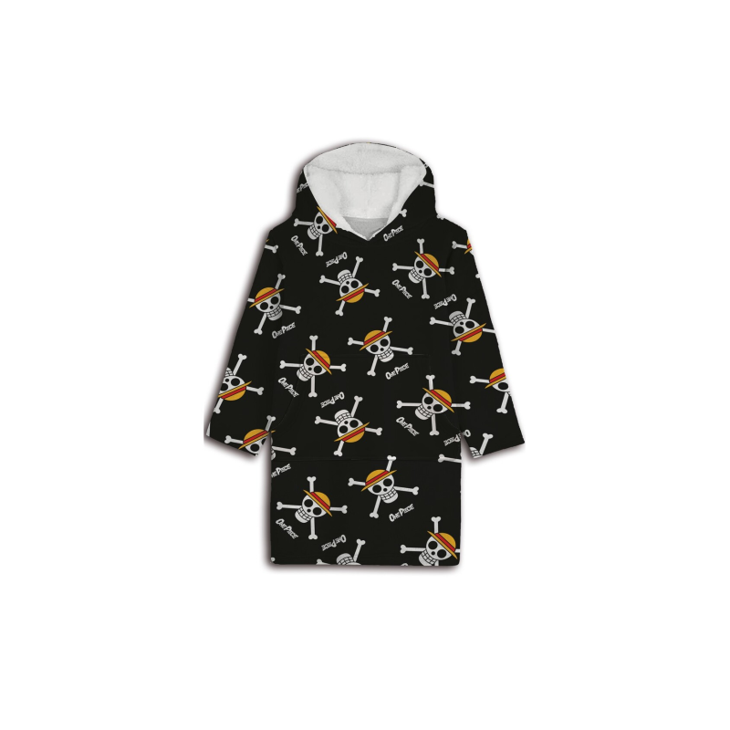 ONE PIECE - straw hat crew - Sweat Poncho Coral Fleece - Taille Adulte 