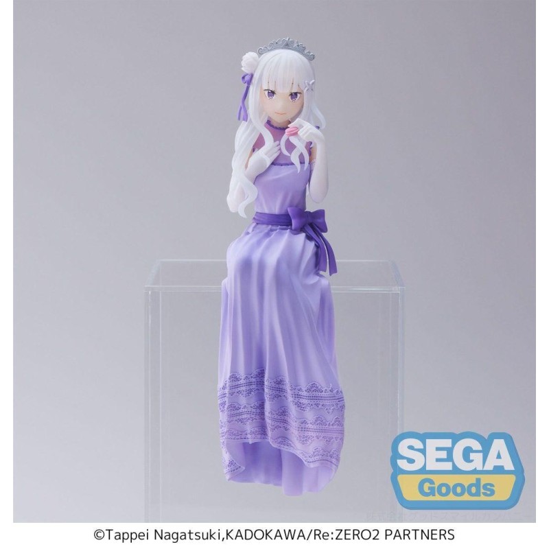 RE ZERO - Emilia " Fête " - Figurine PM Perching 14cm 