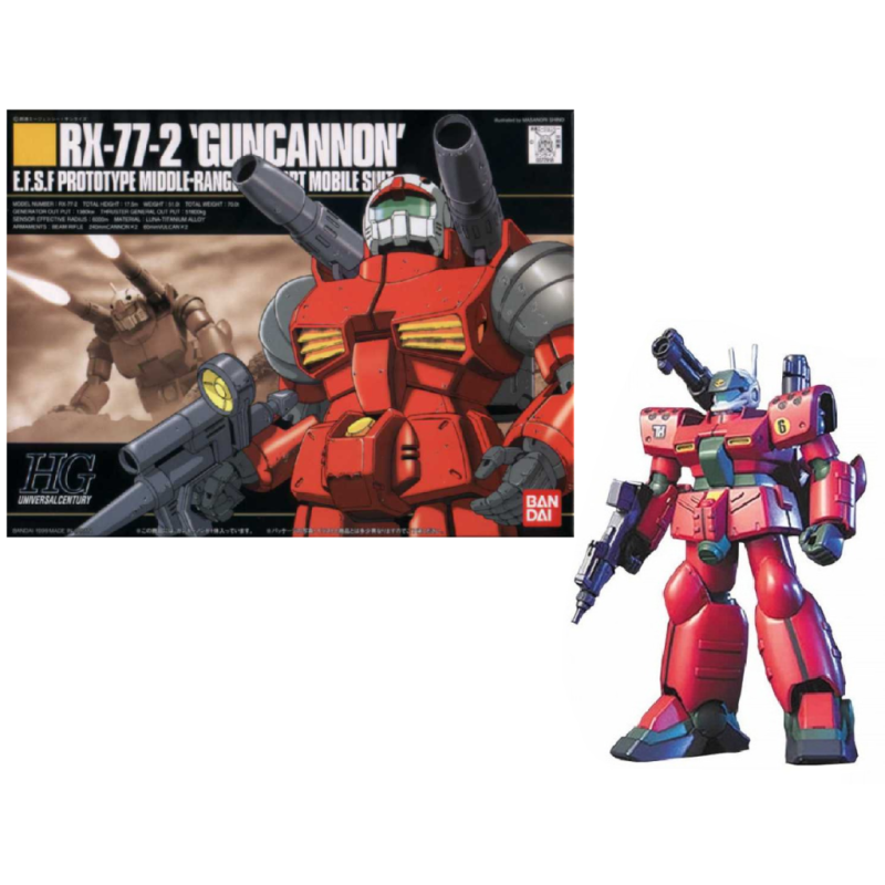 GUNDAM - HGUC 1/144 Guncannon Mass Production Type - Model Kit 