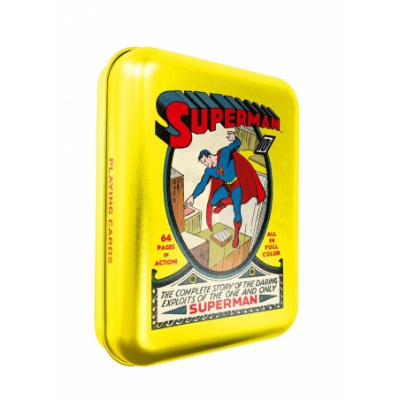 DC COMICS - Superman Comics - Jeu de Carte Boite Métallique 