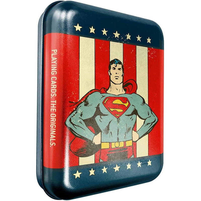 DC COMICS - Superman - Jeu de Carte Boite Métallique 