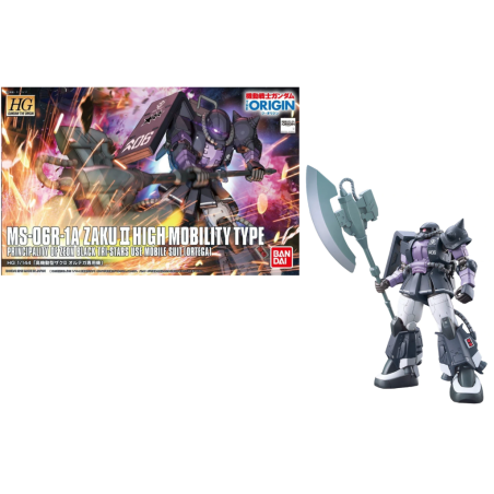 GUNDAM - HG 1/144 MS-06R-1A Zaku II - Model Kit 
