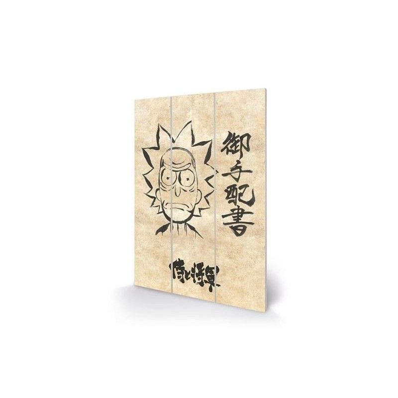 RICK & MORTY - Wanted - Impression sur bois 20x29.5cm 