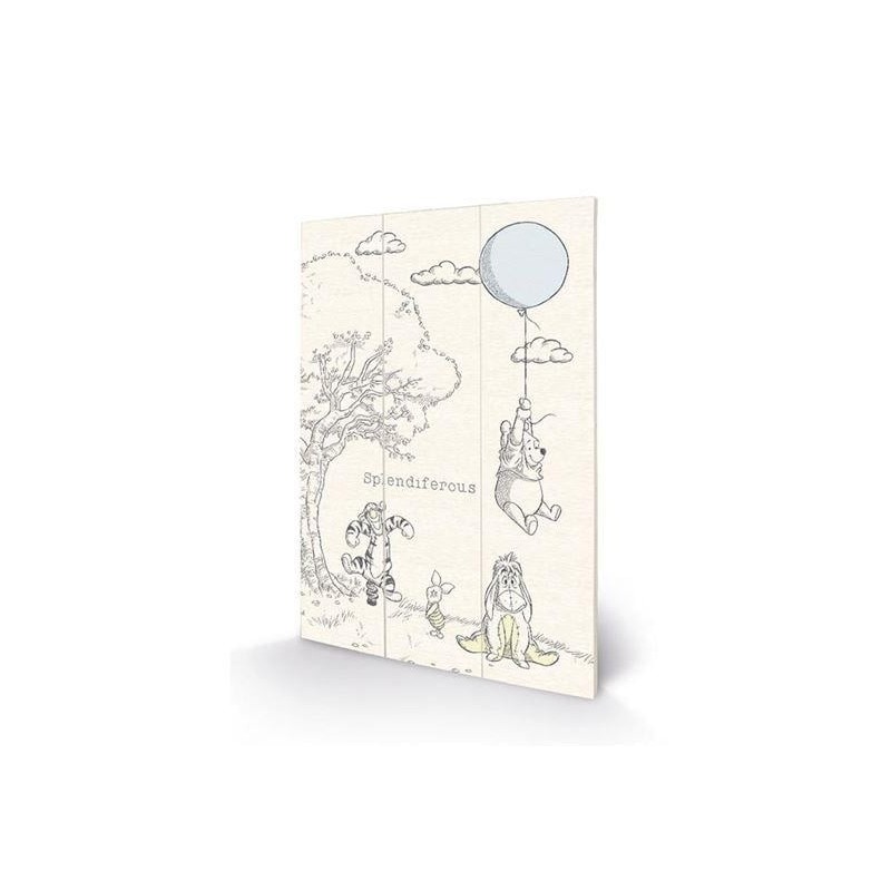 DISNEY - Winnie the Pooh - Impression sur bois 20x29.5cm 
