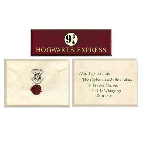 HARRY POTTER - Lettre Poudlard - Set de 3 magnets 