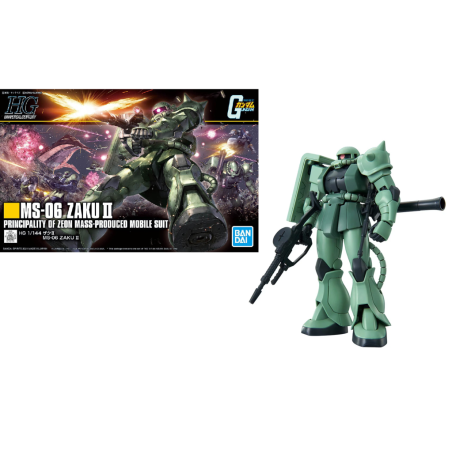 GUNDAM - HG 1/144 ZAKU II MS-06 - Model Kit 