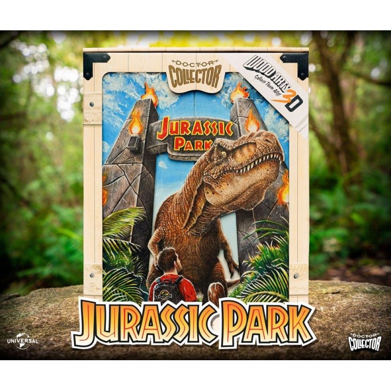 JURASSIC PARK - Gates - Poster WoodArts 3D en bois '30x40cm' 