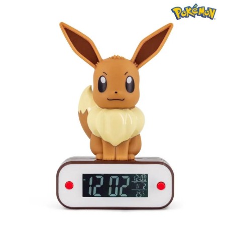POKEMON - Evoli - Réveil avec lampe LED 