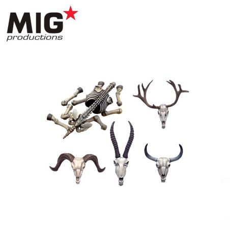 ANIMAL SKULLS & SKELETONS 1:72