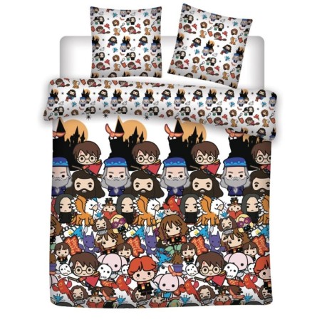 HARRY POTTER - Parure de lit 200X200 - Chibi '100% microfibre' 