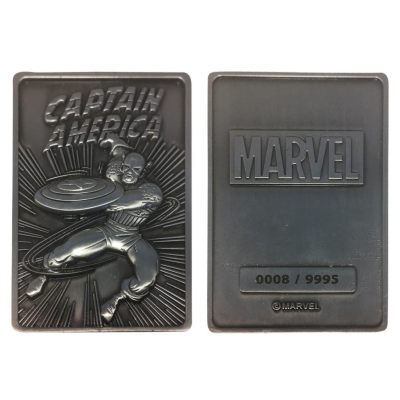 MARVEL - Captain America - Carte en métal collector 