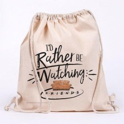FRIENDS - Rather Be Watching - Sac en toile 100% coton 42x37cm 2