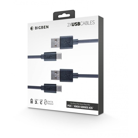 2X Charging and Data Transfer USB Cable 3M PS5 / XBOX SX (BigBen) 