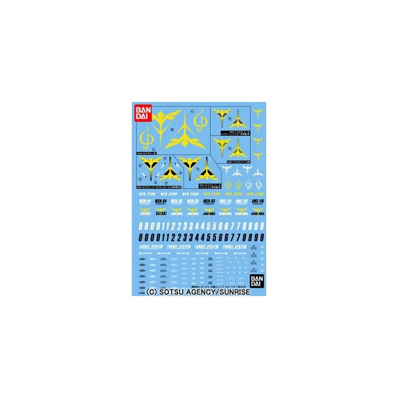 GUNDAM - GUNDAM DECAL 072 - Char's Counterattack Zeon 