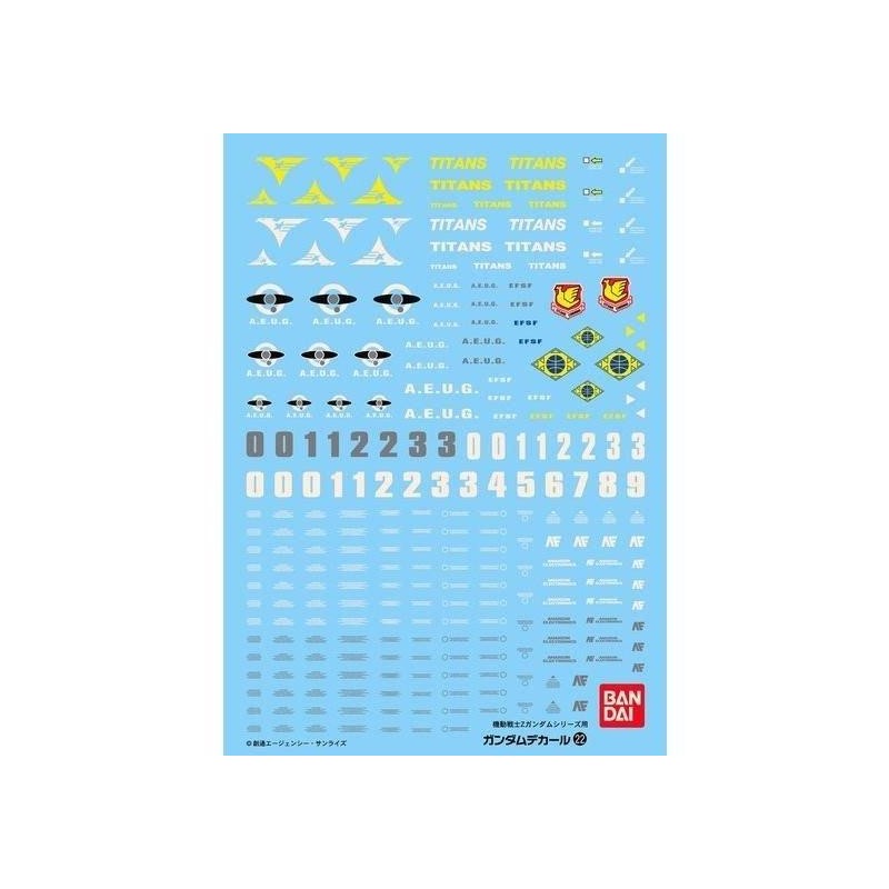 GUNDAM - GUNDAM DECAL 022 - MG Multiuse Zeta 