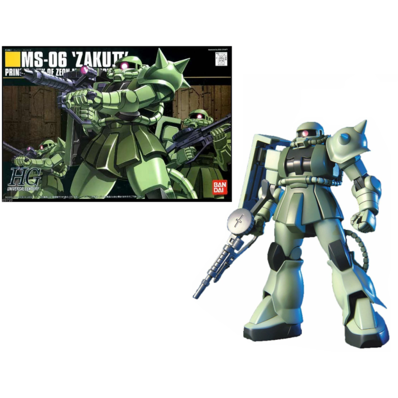 GUNDAM - HGUC 1/144 MS-06 Zaku II Mass Production - Model Kit 