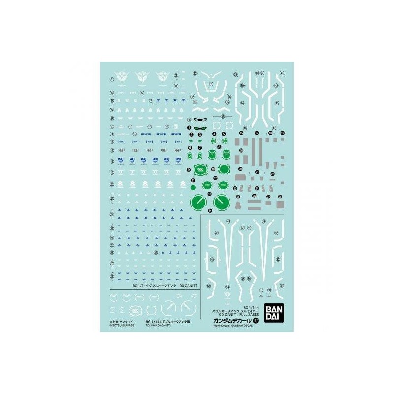 GUNDAM - RG 1/144 Decal 117 00 QanT - Model Kit 