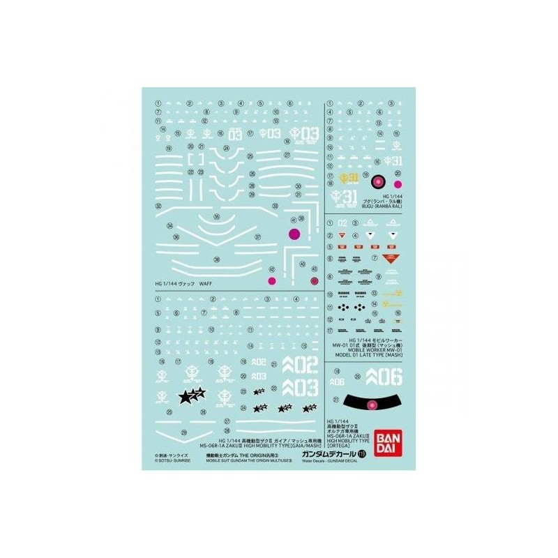 GUNDAM - RG 1/144 Decal 119 The Origin - Model Kit 