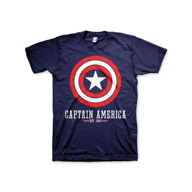 CAPTAIN AMERICA - Navy - T-Shirt (S) 