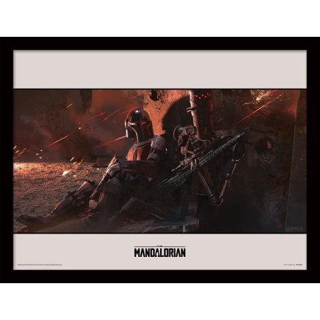 STAR WARS - The Mandalorian : Cover - Impression encadrée 30x40cm 