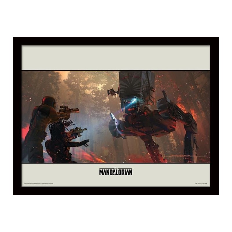 STAR WARS - The Mandalorian : Walker - Impression encadrée 30x40cm 
