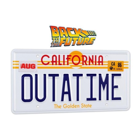 RETOUR VERS LE FUTUR - Plaque Minéralogique 'Outatime' - Réplique 1/1 