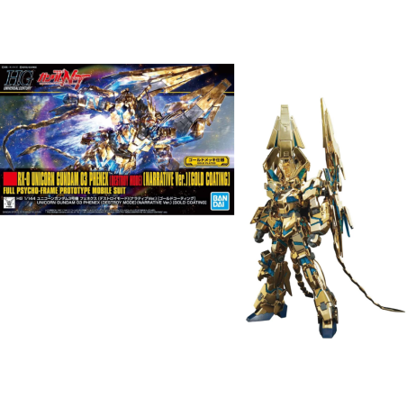 GUNDAM - HGUC 1/144 RX-0 Unicorn Gundam 03 Phenex Gold - Model Kit 