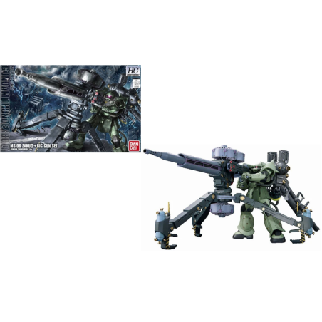 GUNDAM - HG Zaku II + Big Gun Set Thunderbolt Vers. 1/144 - Model Kit 