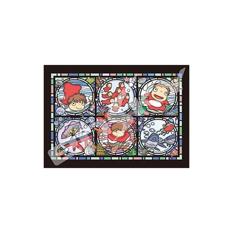 GHIBLI - Ponyo sur la falaise - Puzzle vitrail 18x25cm 