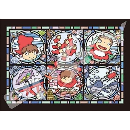 GHIBLI - Ponyo sur la falaise - Puzzle vitrail 18x25cm 