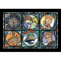 GHIBLI - Le château dans le ciel - Puzzle vitrail 18x25cm 2