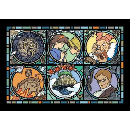 GHIBLI - Le château dans le ciel - Puzzle vitrail 18x25cm 