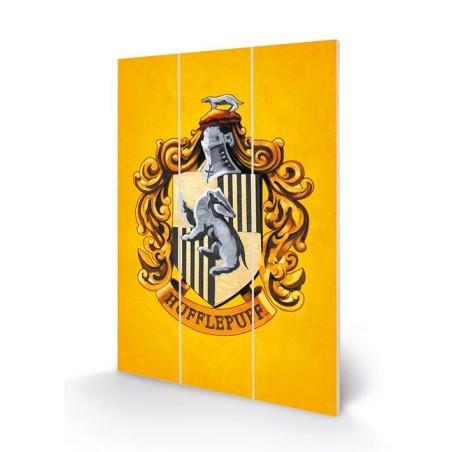 HARRY POTTER - Hufflepuff Crest - Impression sur bois 20x29.5 