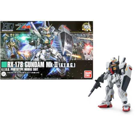 GUNDAM - 1/144 HGUC RX-178 Gundam MK-II AEUG - Model Kit 13cm 