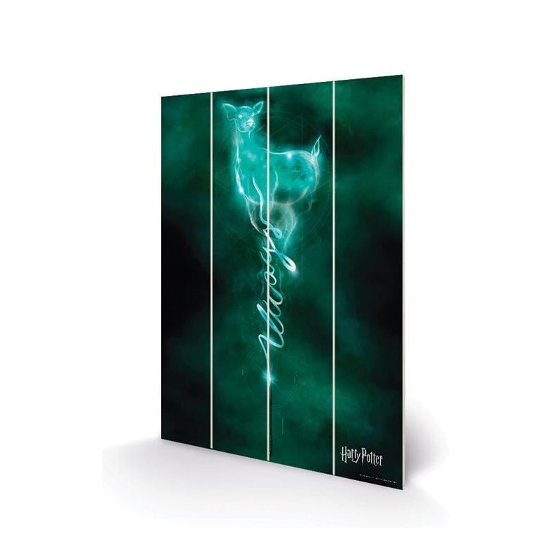 HARRY POTTER - Doe Patronus - Impression sur bois 20x29.5 