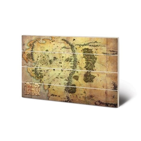 THE HOBBIT - Journey Map - Impression sur bois 40x59cm 