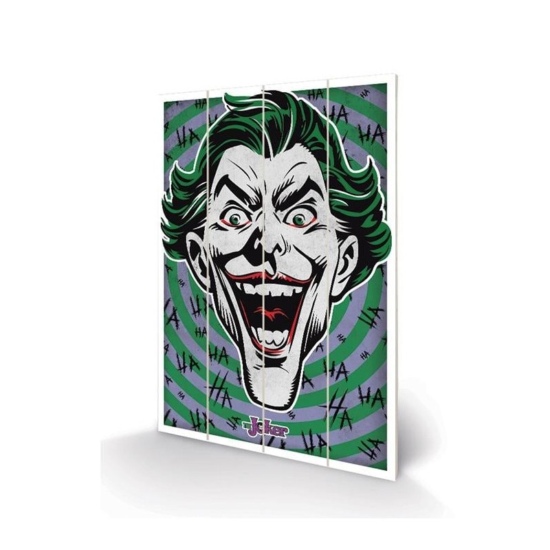 DC COMICS - The Joker HaHaHa - Impression sur bois 40x59cm 