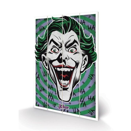 DC COMICS - The Joker HaHaHa - Impression sur bois 40x59cm 