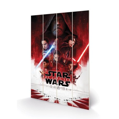 STAR WARS - The Last Jedi - Impression sur bois 40x59cm 
