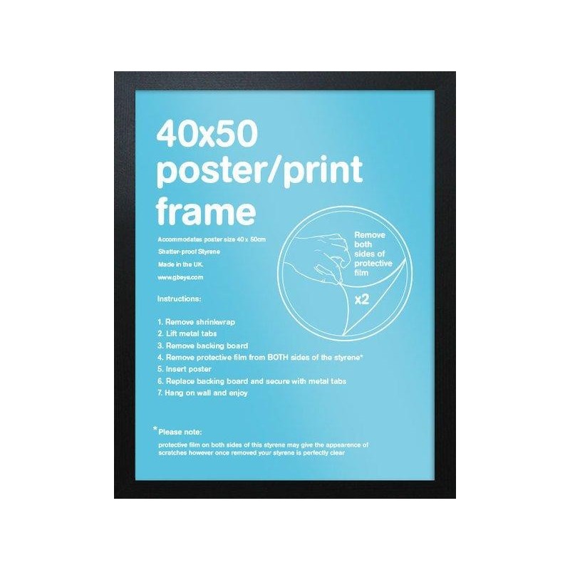 Frame Mini Poster - Eton Black - Black - 40x50cm 