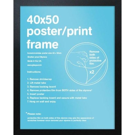 Cadre Mini Poster - Eton Black - Noir - 40x50cm 