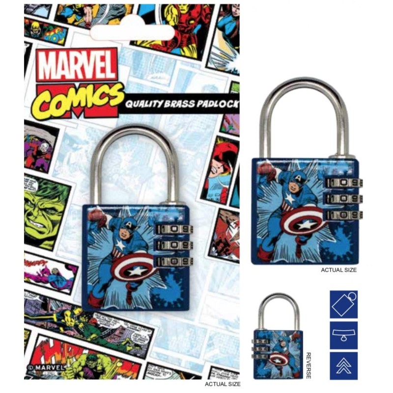 MARVEL - Cadenas avec code - Captain America 